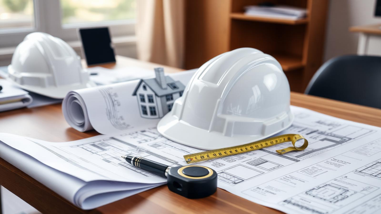 Building permit paperwork next to a chimney rebuild in progress on a GTA home